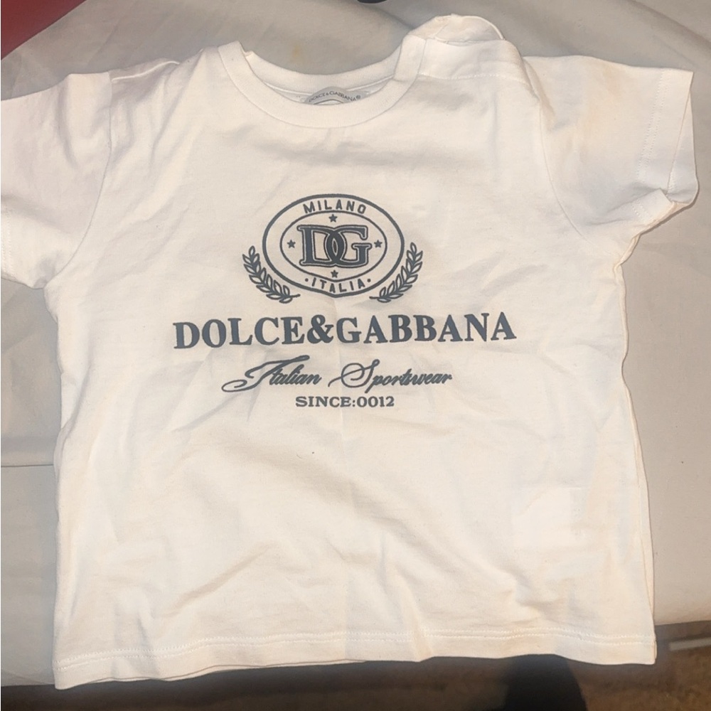 Dolce & Gabbana White Graphic Kids Tee